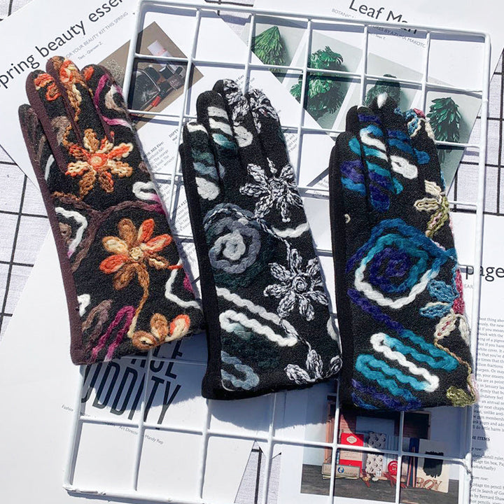 Warm Ethnic Style Gloves