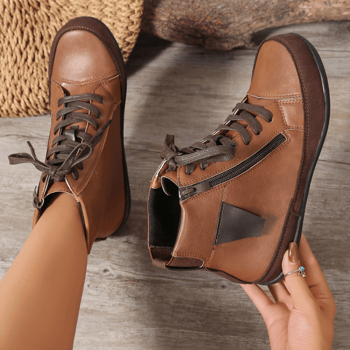 Women's Ankle Boots with Side Zipper