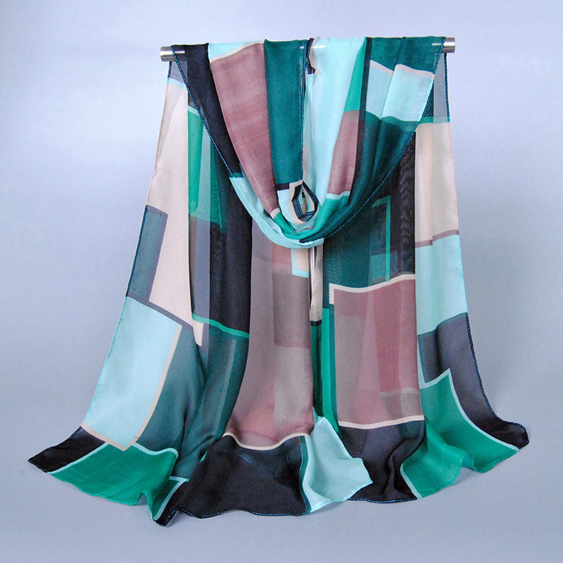 Colorful Geometric Printed Scarf