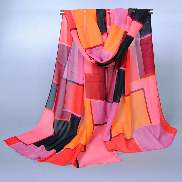 Colorful Geometric Printed Scarf