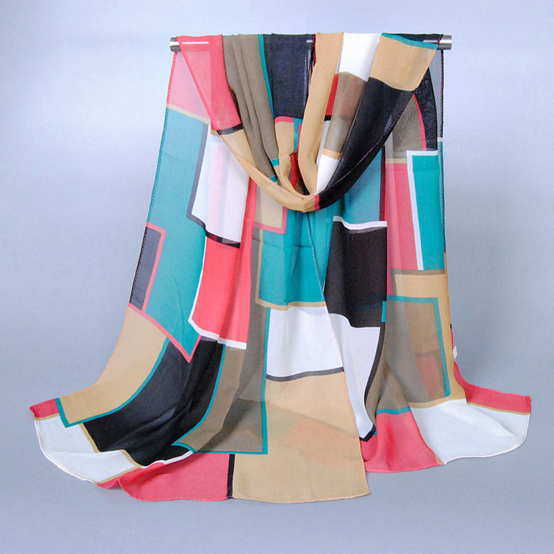 Colorful Geometric Printed Scarf