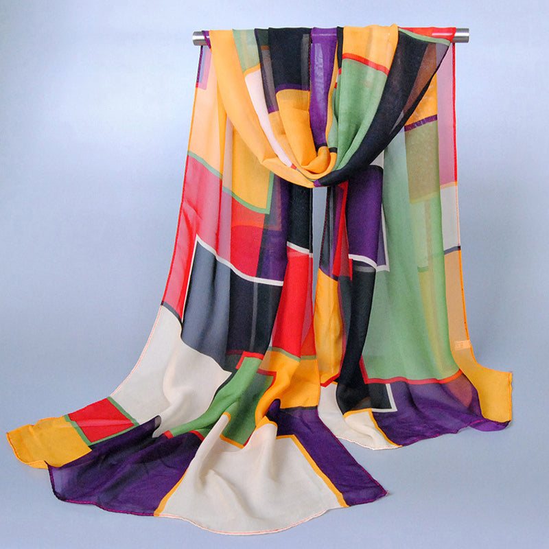 Colorful Geometric Printed Scarf