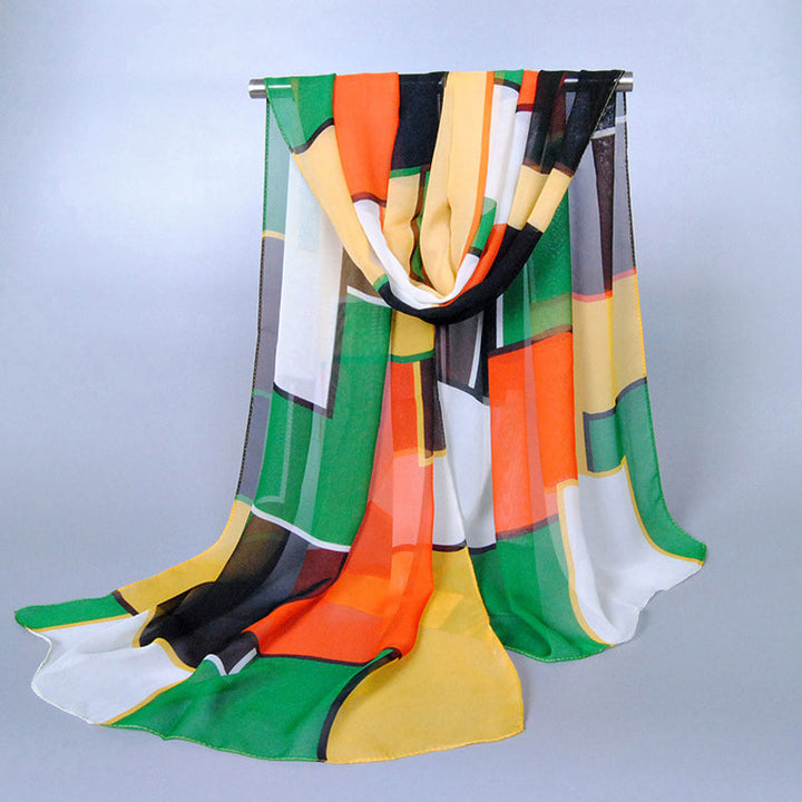 Colorful Geometric Printed Scarf