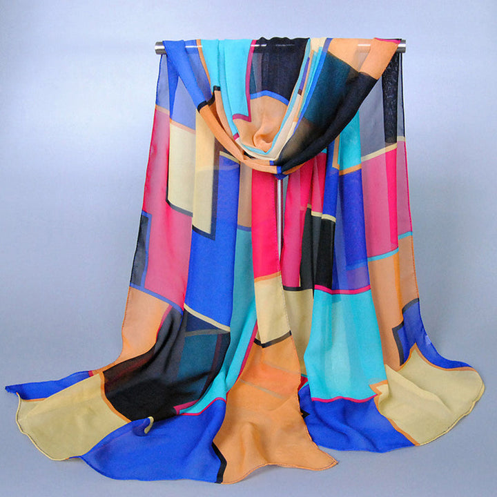 Colorful Geometric Printed Scarf
