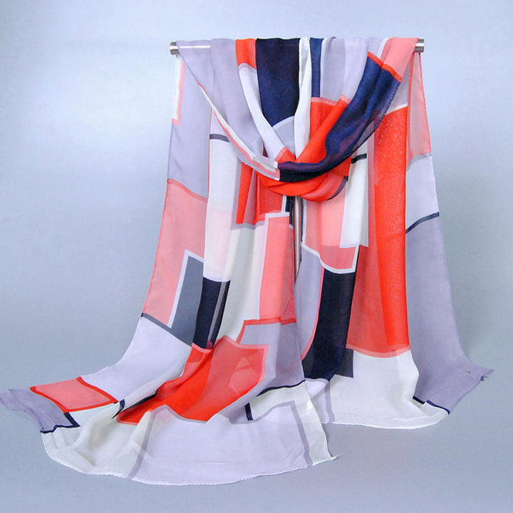 Colorful Geometric Printed Scarf