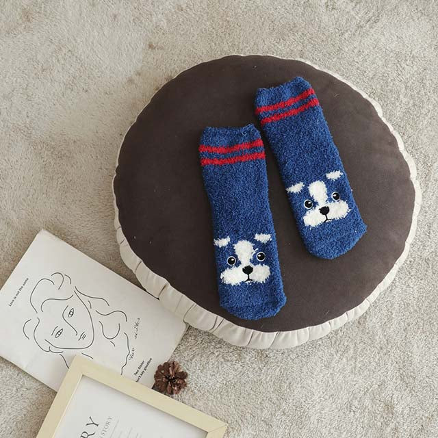 Cartoon Dog Plush Socks