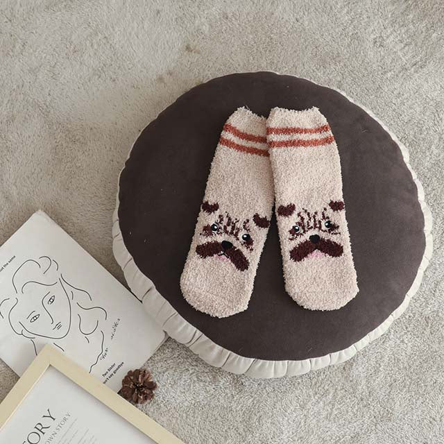 Cartoon Dog Plush Socks