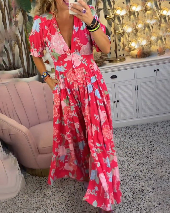 Margit Summer Floral Dress - Elena Harper