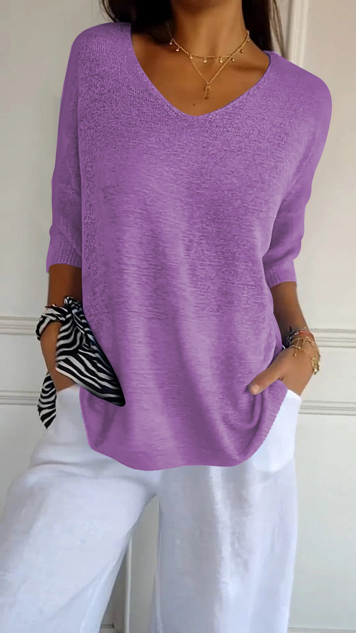 AINI - V-NECK KNIT TOP