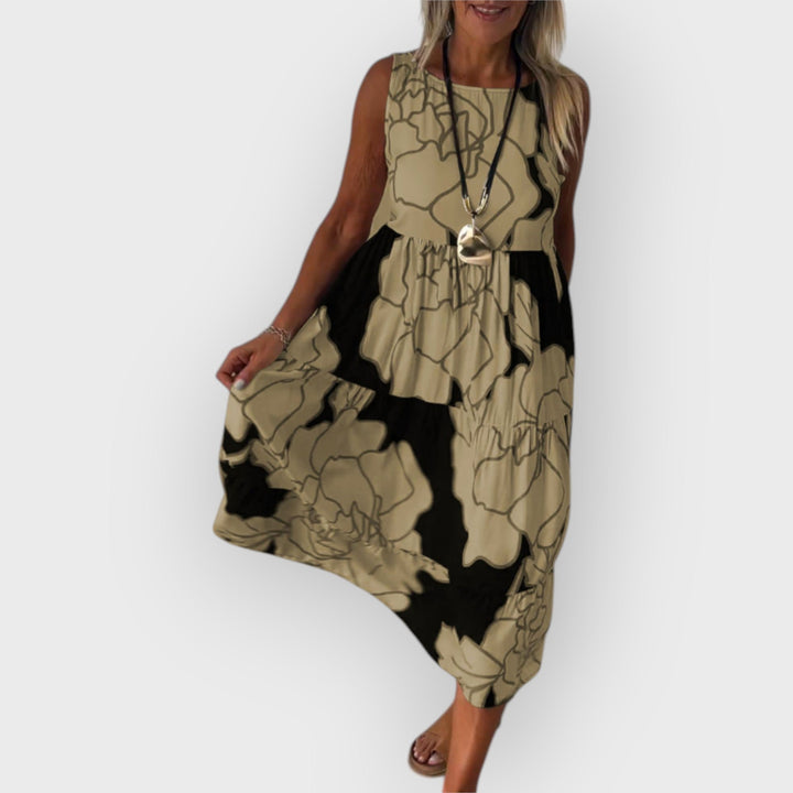 Evita Stylish Off-shoulder Floral Dress - Elena Harper