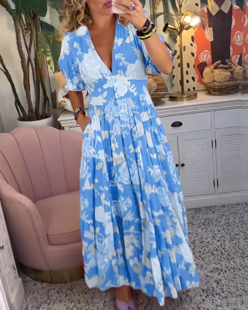Margit Summer Floral Dress - Elena Harper