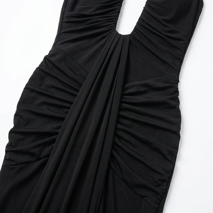 Black Halter Maxi Dress Evening