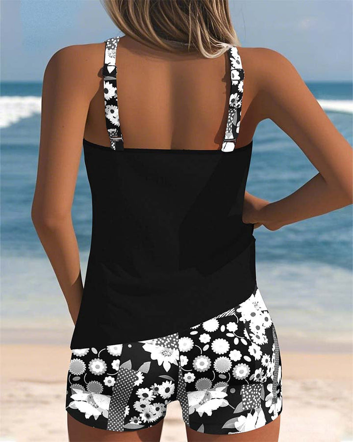 Anna Tummy Control Supportive Swim Set with Boxer Bottoms - Elena Harper