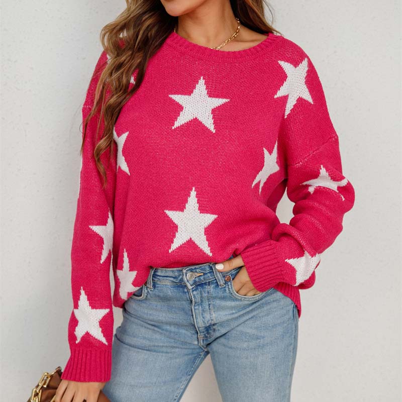 Casual Starry Knit Pullover