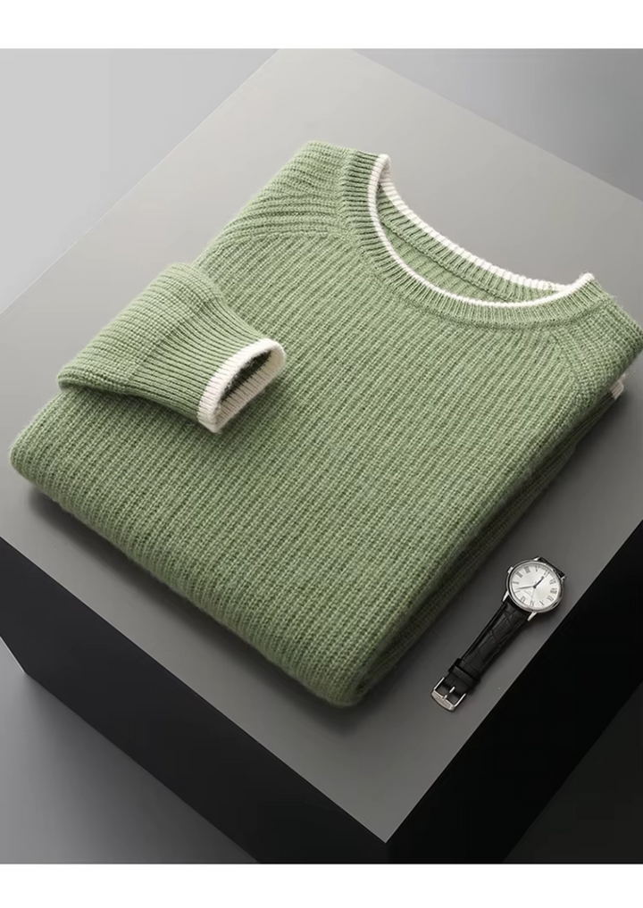 NOBA WOOL TWO TONE CREWNECK