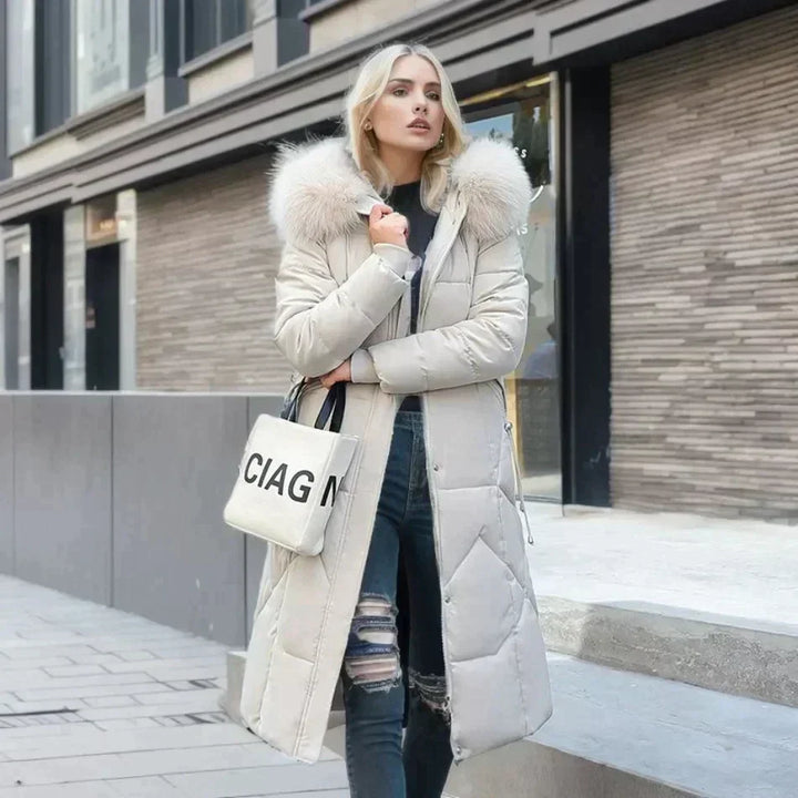 Estelle - Chic Down Jacket with Warm Fur