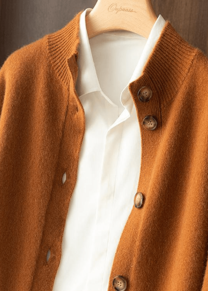 Fern Cardigan With Elegant Buttons, view 3 - Elena Harper