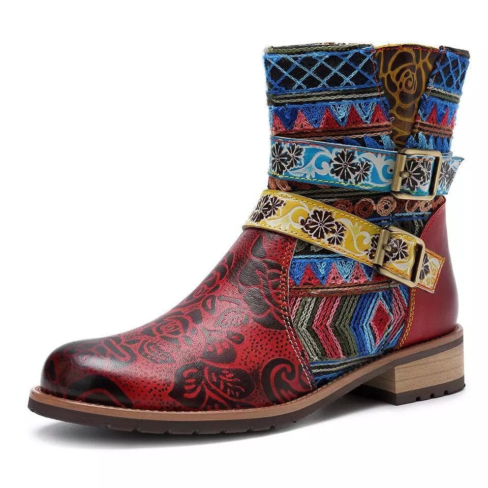 Decorative Mid-Calf Boots for Women - Kjersti