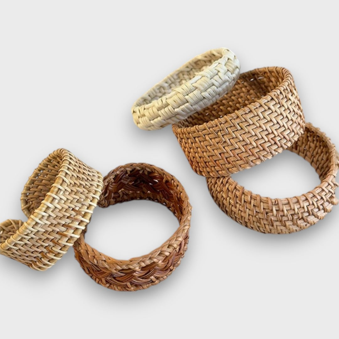 Noelia – Braided Rattan Bracelet