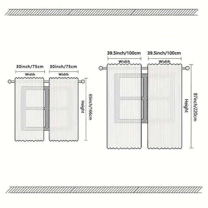 FrostLinen Curtains with Christmas Motif, view 8 - Elena Harper