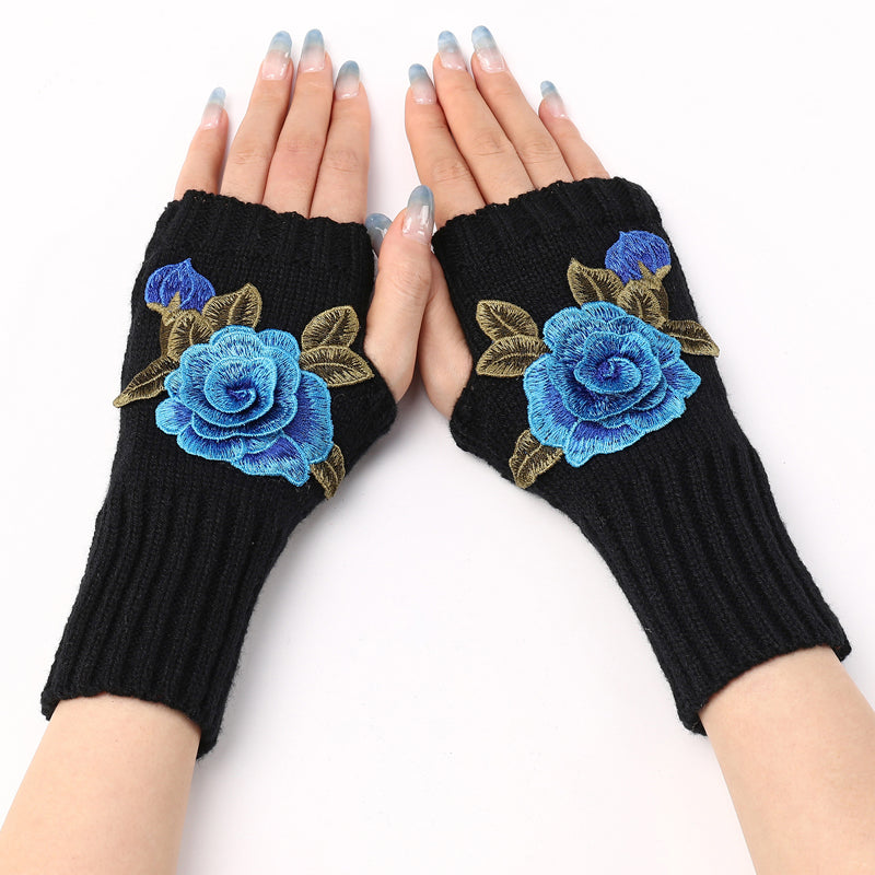 Warm Flower Gloves