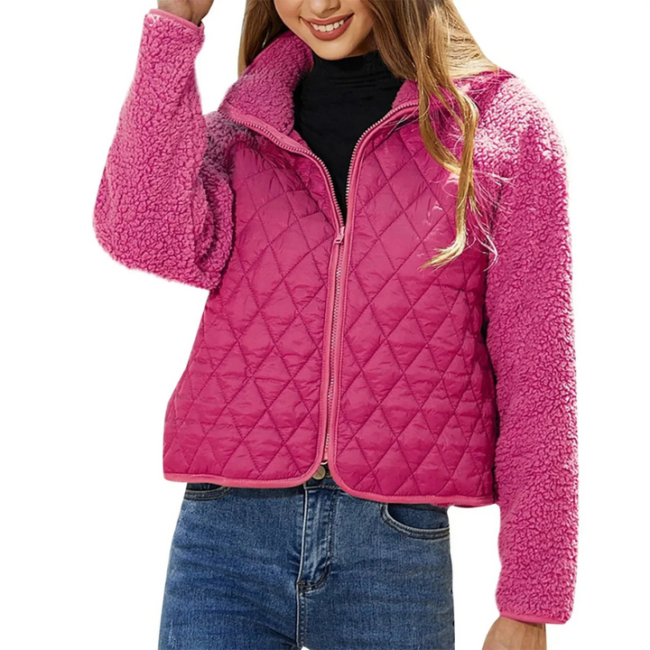 Florence - Flattering Quilted Down Jacket with High Collar