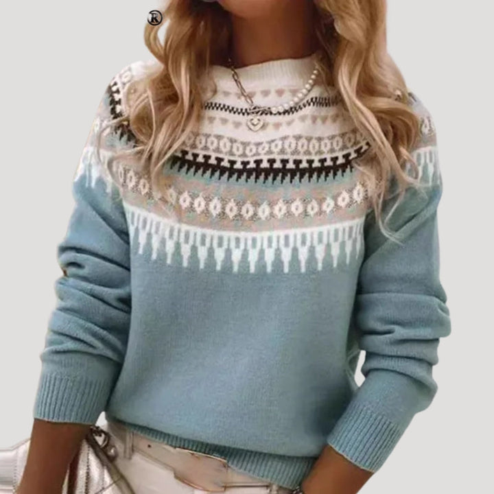 Jenny | Women's Spring Fair-Isle Knit Sweater