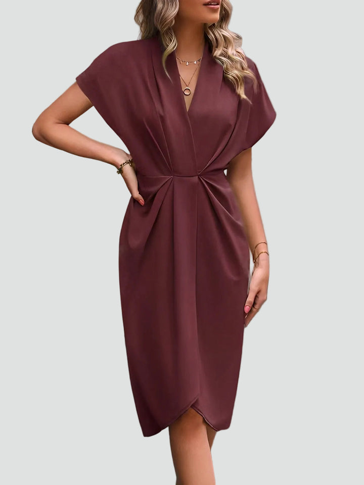 Wrap Midi Cocktail Dress for Women