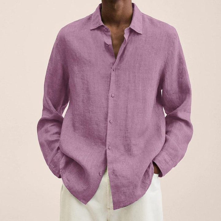 ELENA HARPER™  |  LINEN BUTTON-UP SHIRT FOR MEN