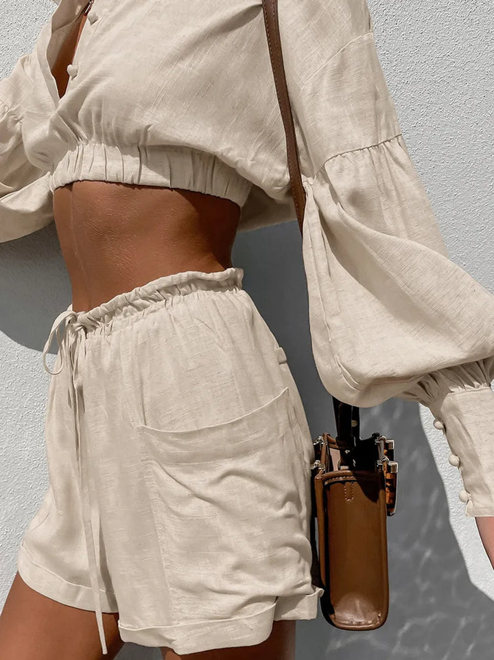 Yaiza - Casual two-piece set in minimalist style