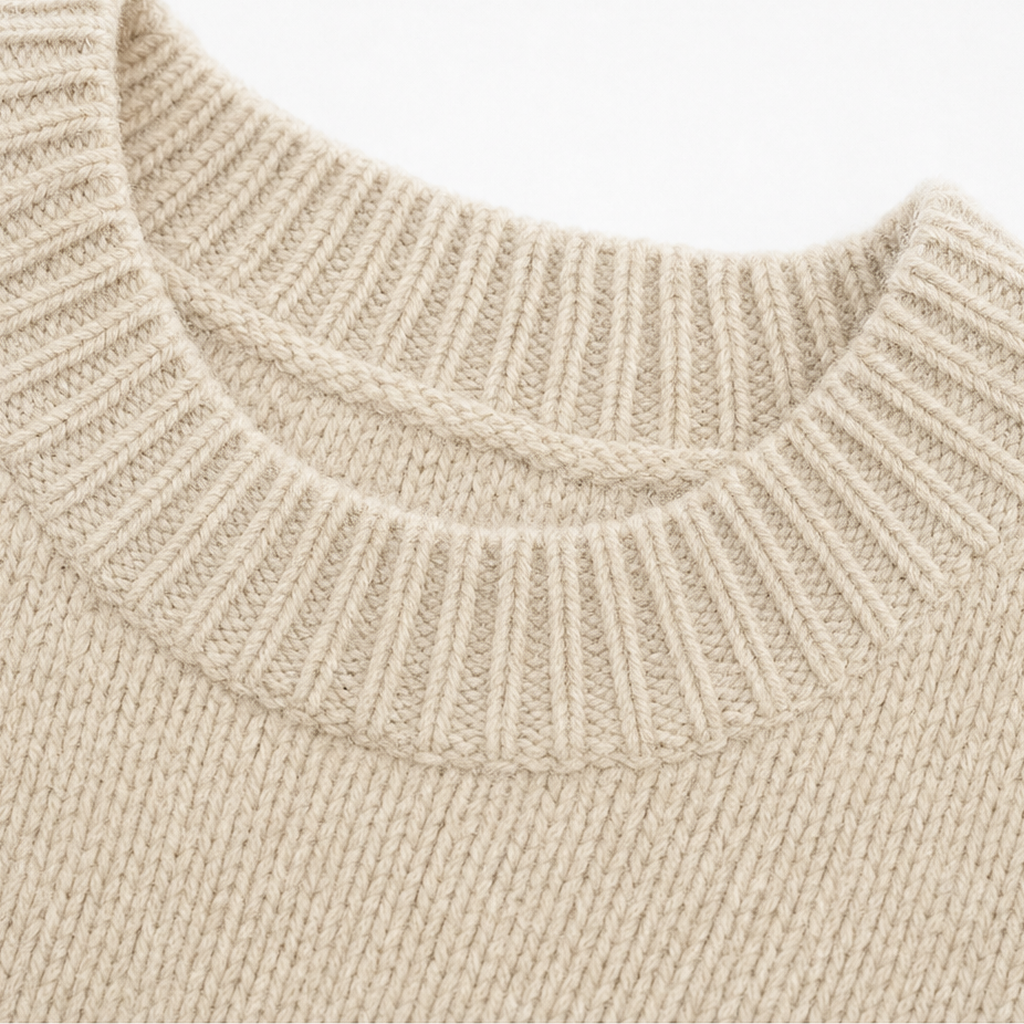 Birgit | Braided Knit Sweater with Modern Button Placket