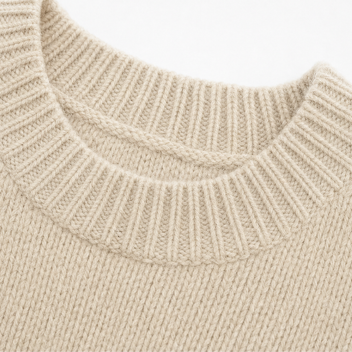 Birgit | Braided Knit Sweater with Modern Button Placket