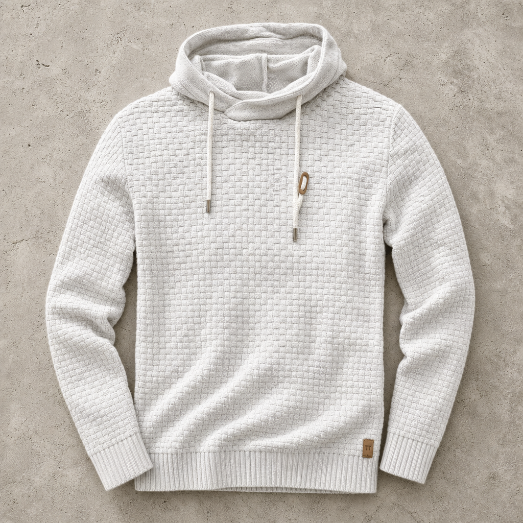 Cortina Waffle-Knit Cowl-Neck Pullover Hoodie