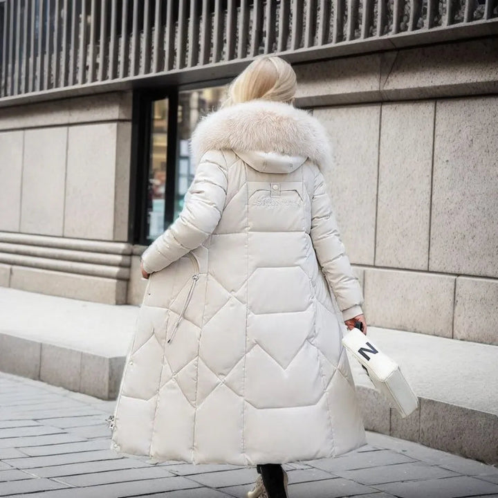 Long Quilted Coat with Hood - Isolde