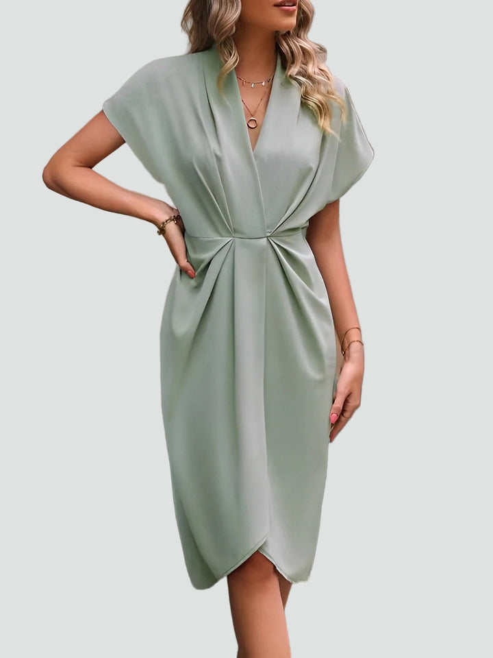 Wrap Midi Cocktail Dress for Women