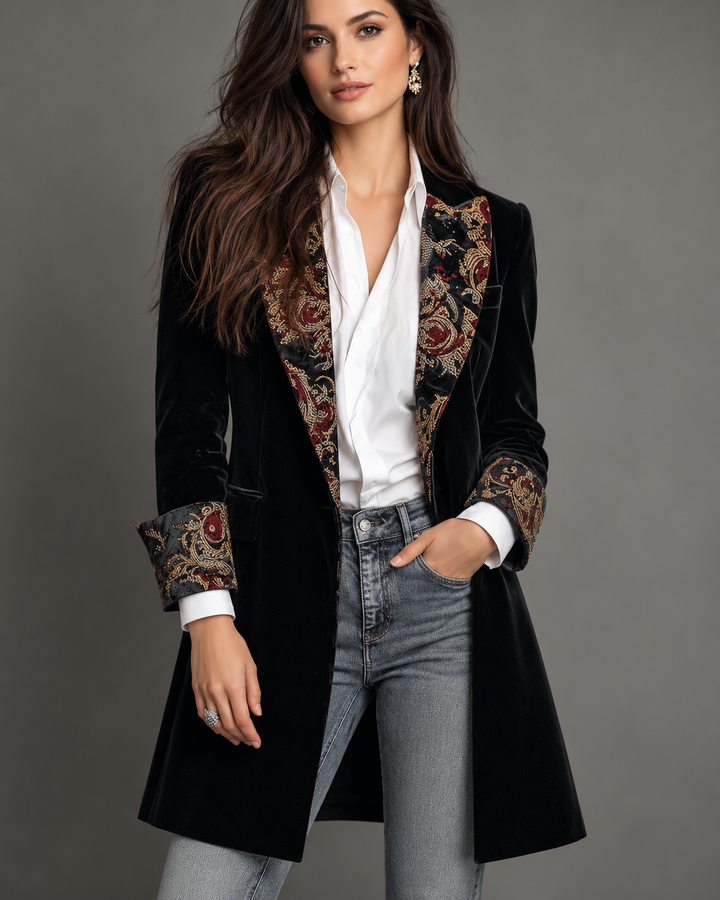 Ada™ | Elegant Blazer with Baroque Print