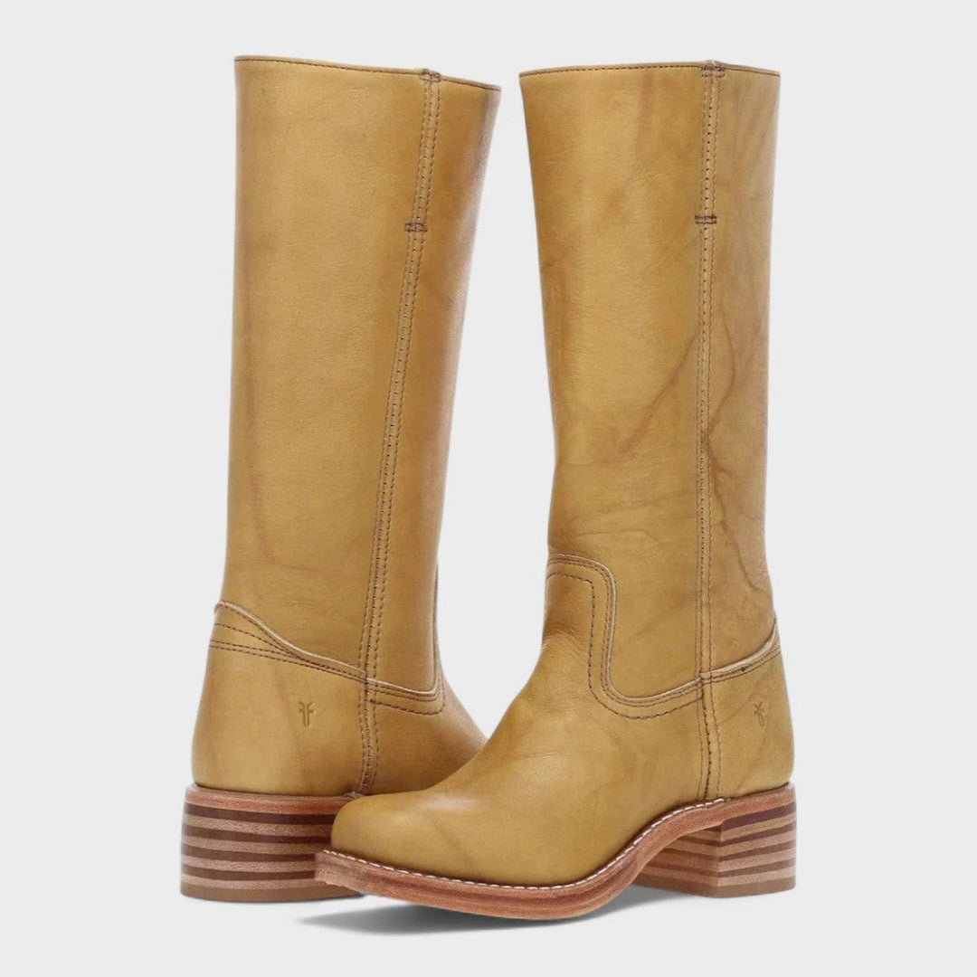 Sienna | Elegant Knee-High Leather Boots with Western Details