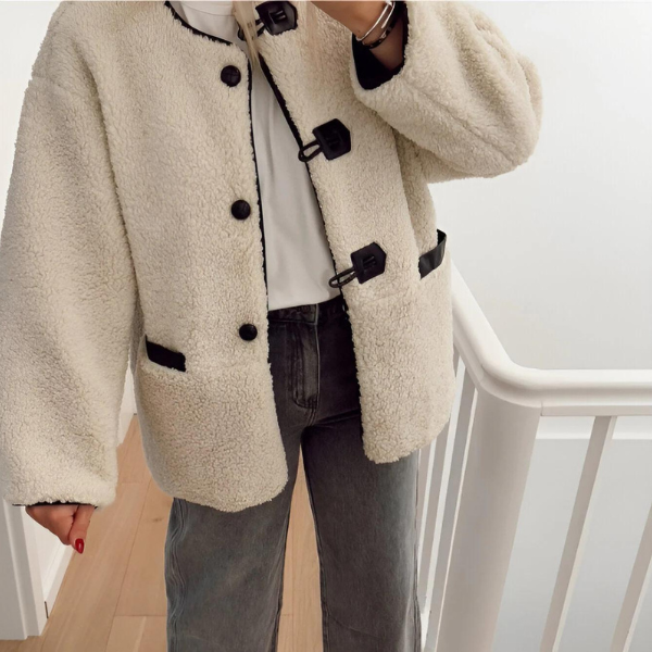 Liana Elegant Faux Fur Coat, view 7 - Elena Harper