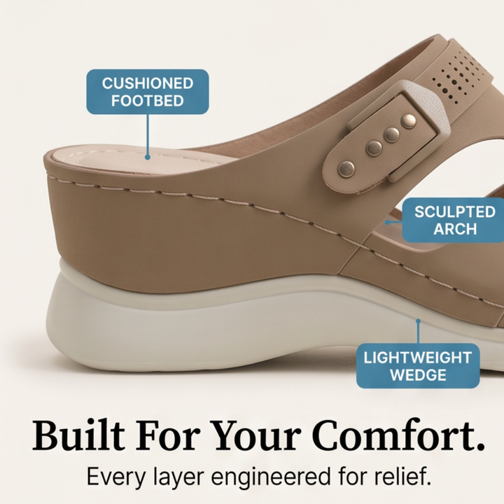 CloudLift Orthopedic Wedge Sandals for All-Day Comfort - Elena Harper