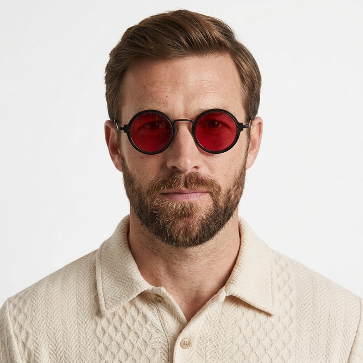 Vintage Round Gradient Sunglasses For Men
