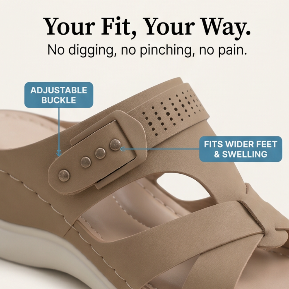 CloudLift Orthopedic Wedge Sandals - Elena Harper