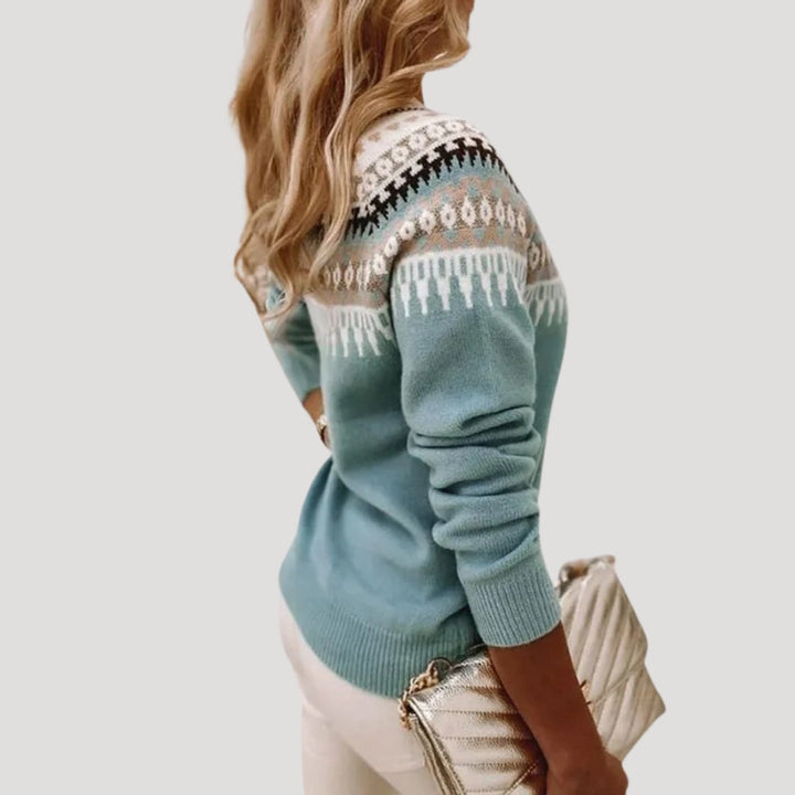 Jenny | Women's Spring Fair-Isle Knit Sweater