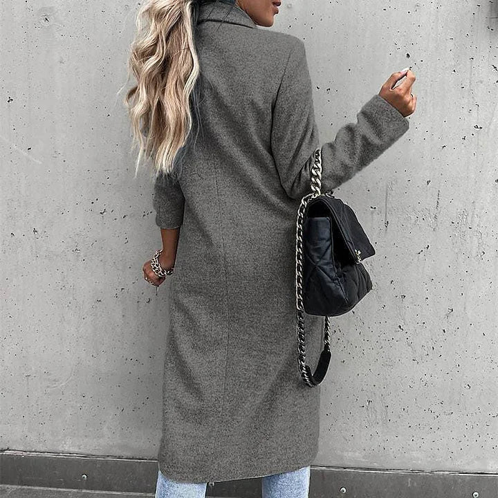 Aaliyah Classic Winter Coat with Lapels - Elena Harper