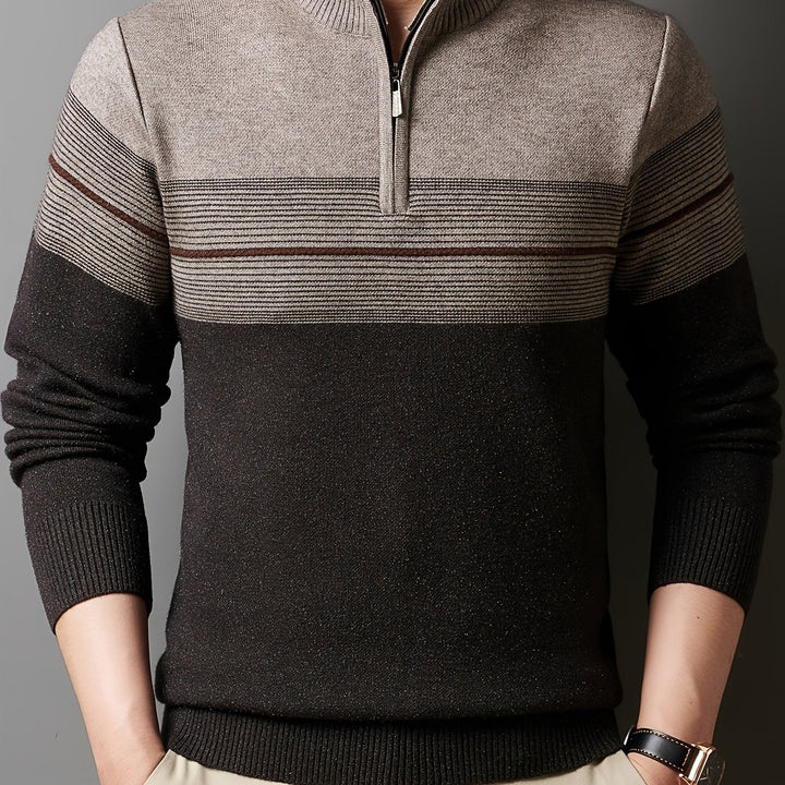 Barrett | Men's Refined Quarter-Zip Sweater with Fine Knit Face