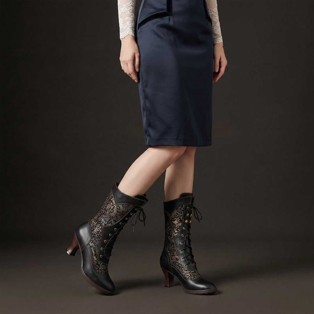 Eliana | Women's Lace-Up Ankle Boots with Pointed Toe Shape