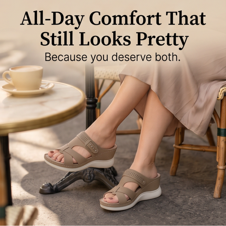 CloudLift Orthopedic Wedge Sandals - Elena Harper