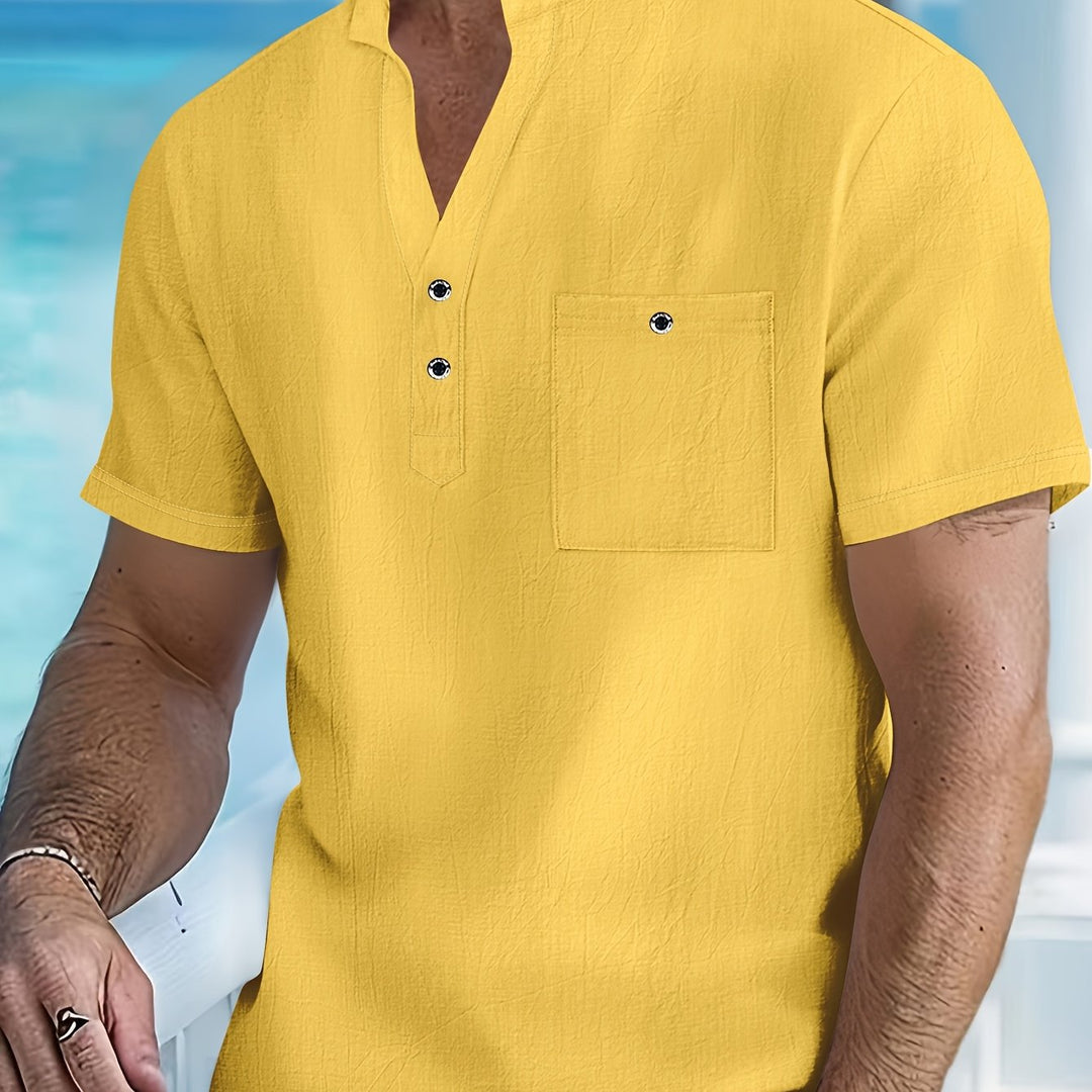 ELENA HARPER™  |  QIPAO COLLAR SHIRT FOR MEN