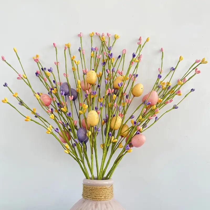 Cheerful Easter Branches with Colorful Eggs - Spring Home Decor