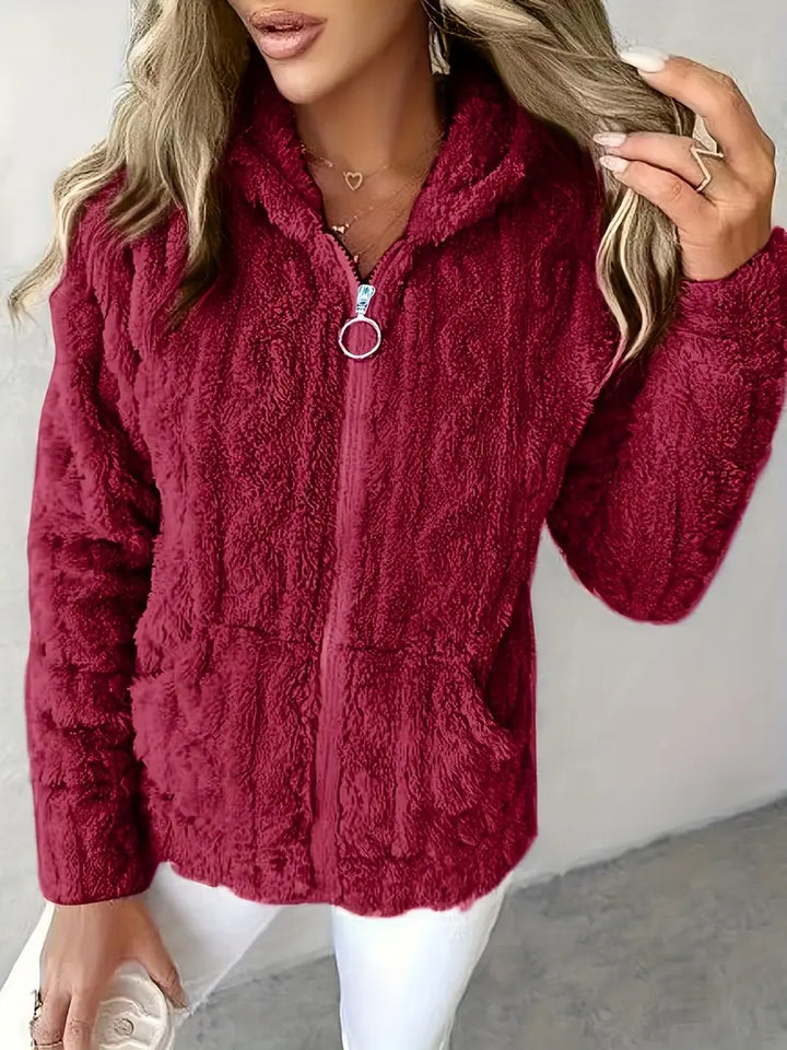Eleanora Cozy Plush Hoodie, view 3 - Elena Harper