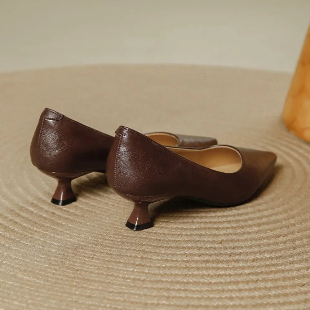Pauline | Women's Pointed Low Heel Pumps
